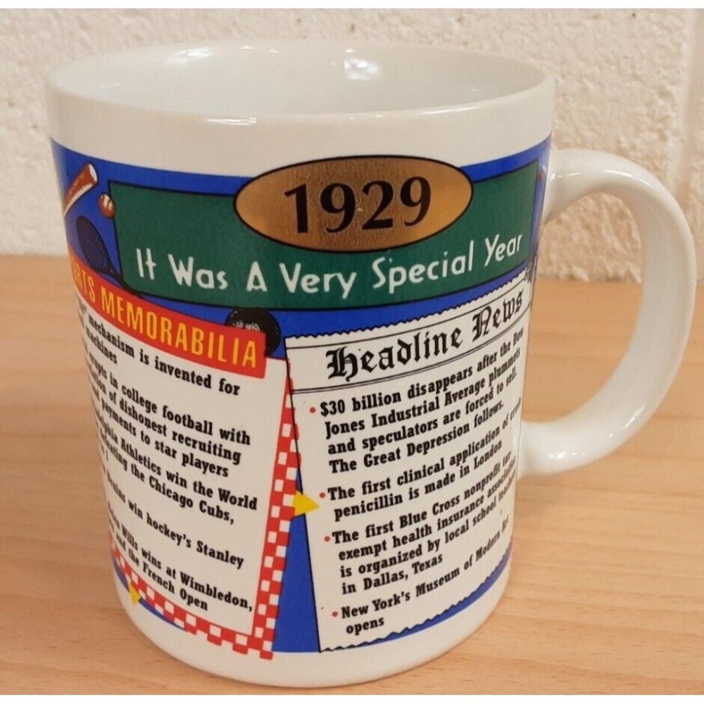 Ganz Mugz Mug 1929 Very Special Year News Sports Prices Movies Songs Trivia
